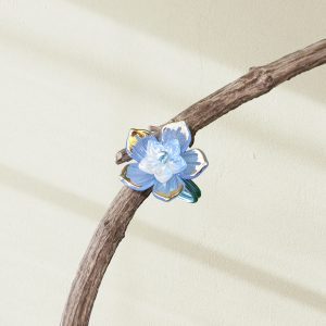 ❅ Anillo flor azul