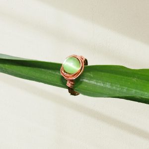 ❈ Anillo piedra verde